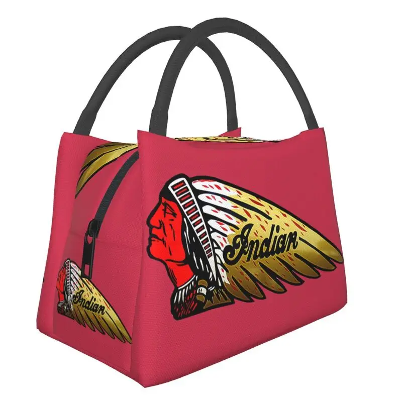 

Indian Motorcycle Memes Insulated Lunch Tote Bag for Women Resuable Cooler Thermal Bento Box Hospital Office