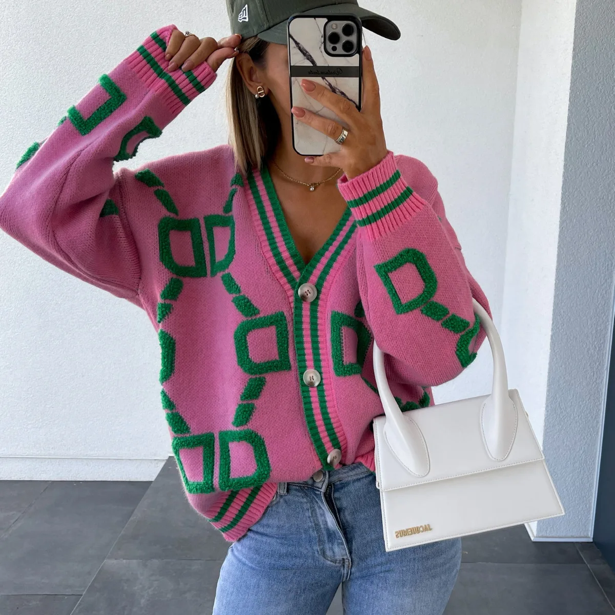 

Autumn Winter Button Up Loose Cardigan Sweater Women Knitted Long Sleeve Tops Oversized Sweaters Warm Sueters Coat Streetwear