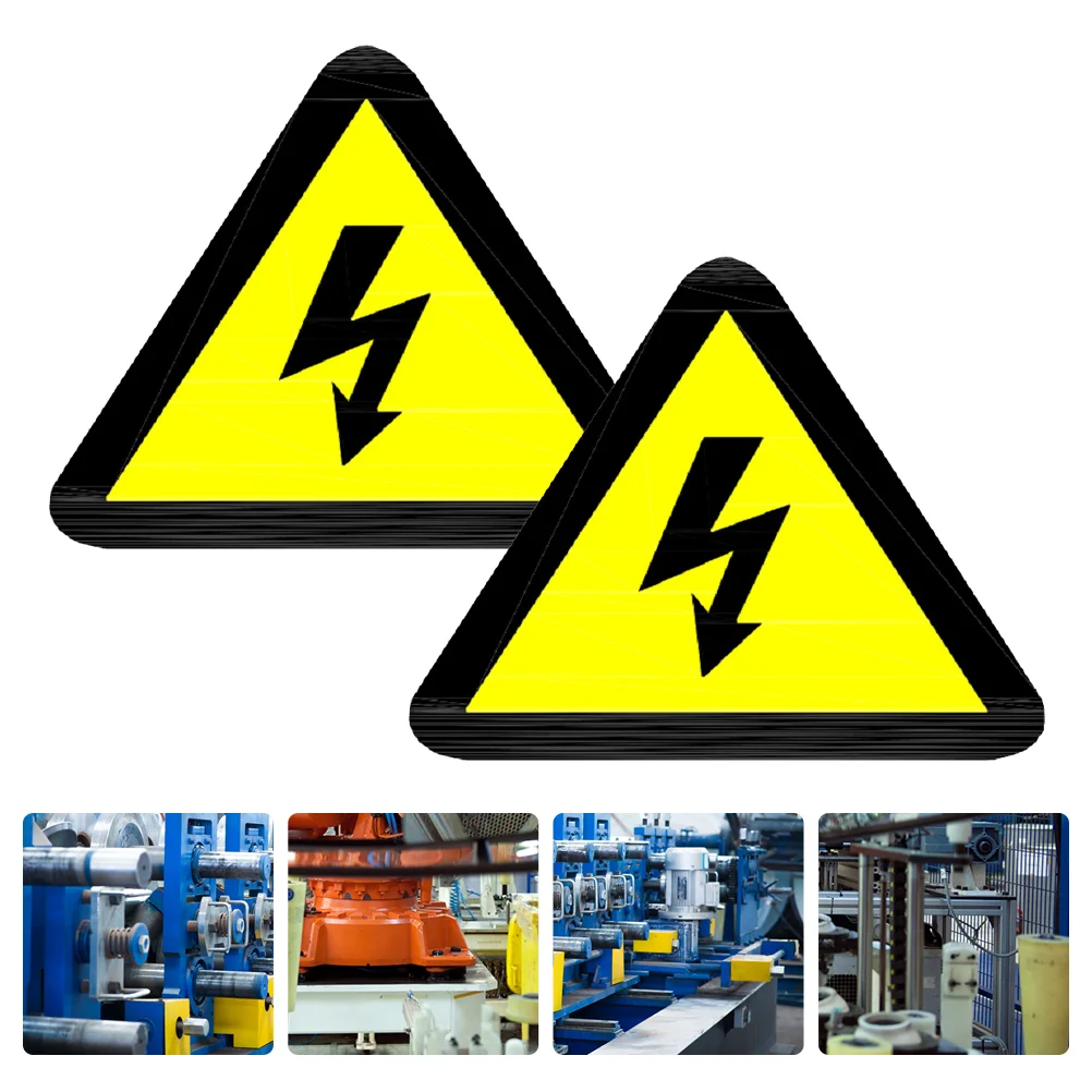 

Logo Stickers Warning Small Electric Shocks Equipment Decal Labels Electrical Room Sign Panel High Voltage Indicator Fence