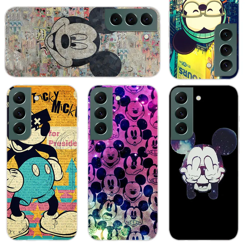 

Silicone Soft Phone Case For Samsung Galaxy S22 S21 5G S20 Ultra S10 S9 S8 Plus Lite E Coque Cover Mickey Minnie Funny Face
