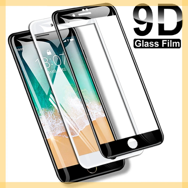 9D Full Cover Tempered Glass For iPhone 8 7 6 6S Plus 5 5S SE 2020 Screen Protector On iPhone 11 Pro XS Max X XR Protective Film