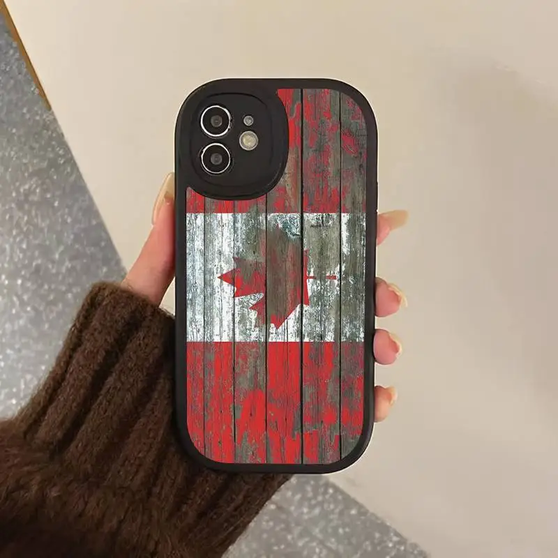 Canada Flag Phone Case Hard Leather Phone Case for iPhone 13 12 Mini 11 14 Pro Max Xs X Xr 7 8 Plus 6 6s Se 2022 silicone Cover