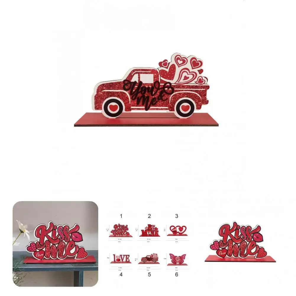 

Love Table Decor Anti-fading Lightweight Shatterproof No Odor Sweet Desktop Ornament Desktop Ornament for Wife