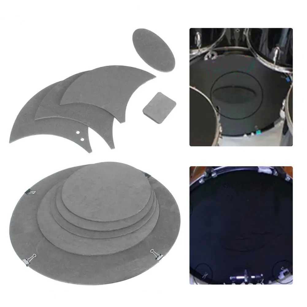 

10Pcs/Set Useful Drum Sound Off Mat Drum Mute Cushion Portable Wear-resistant