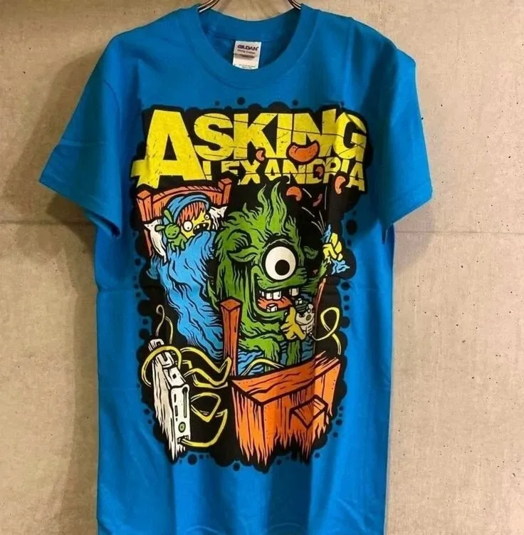 Рубашка королевского цвета с короткими рукавами и рок-группой Asking Alexandria для мужчин и женщин, S-5XL (art.: 3920d1eacdafb) - 3920d1eacdafb