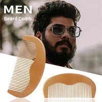 senior mens wooden beard comb pocket mustache comb portable pocket size for beards and beards