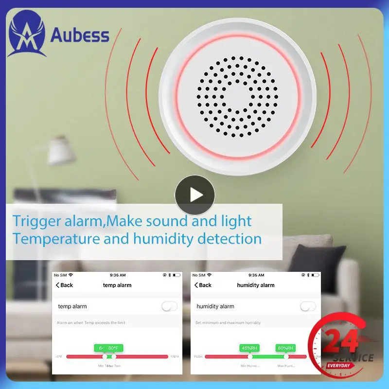 

Беспроводная сирена с дистанционным управлением через мобильное приложение, датчик сигнализации Tuya, умный Wi-Fi звук, сигнал тревоги, звук и освещение, сирена, Wi-Fi, умная жизнь