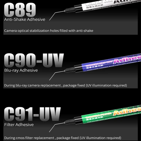 Специальный клей для ремонта камеры Mechanic C89/C90/C91, фиксированный клей для камеры, уплотнение для камеры, антивибрационный УФ-клей, инструмент для ремонта