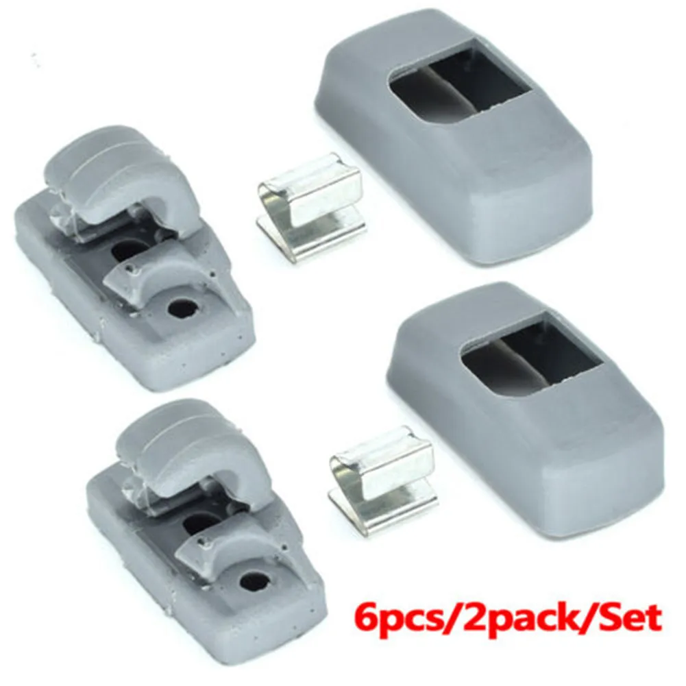 

2PCS Front Sun Visor Hook Clips For SKODA Fabia 6Y Octavia 1Z Superb B5 ABS Gray Clips 3B0857561B 3B0857563