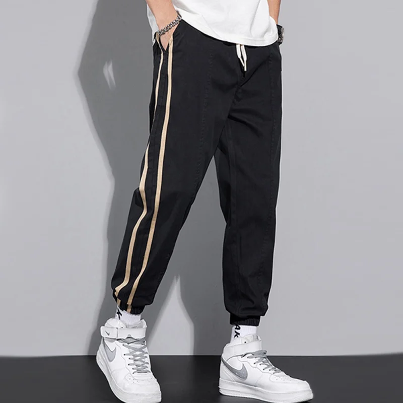 Summer New Casual Pants Men's Korean Fashion2022Ankle-Tied Loose Fashionable All-Matching Sports PantsK918-P50