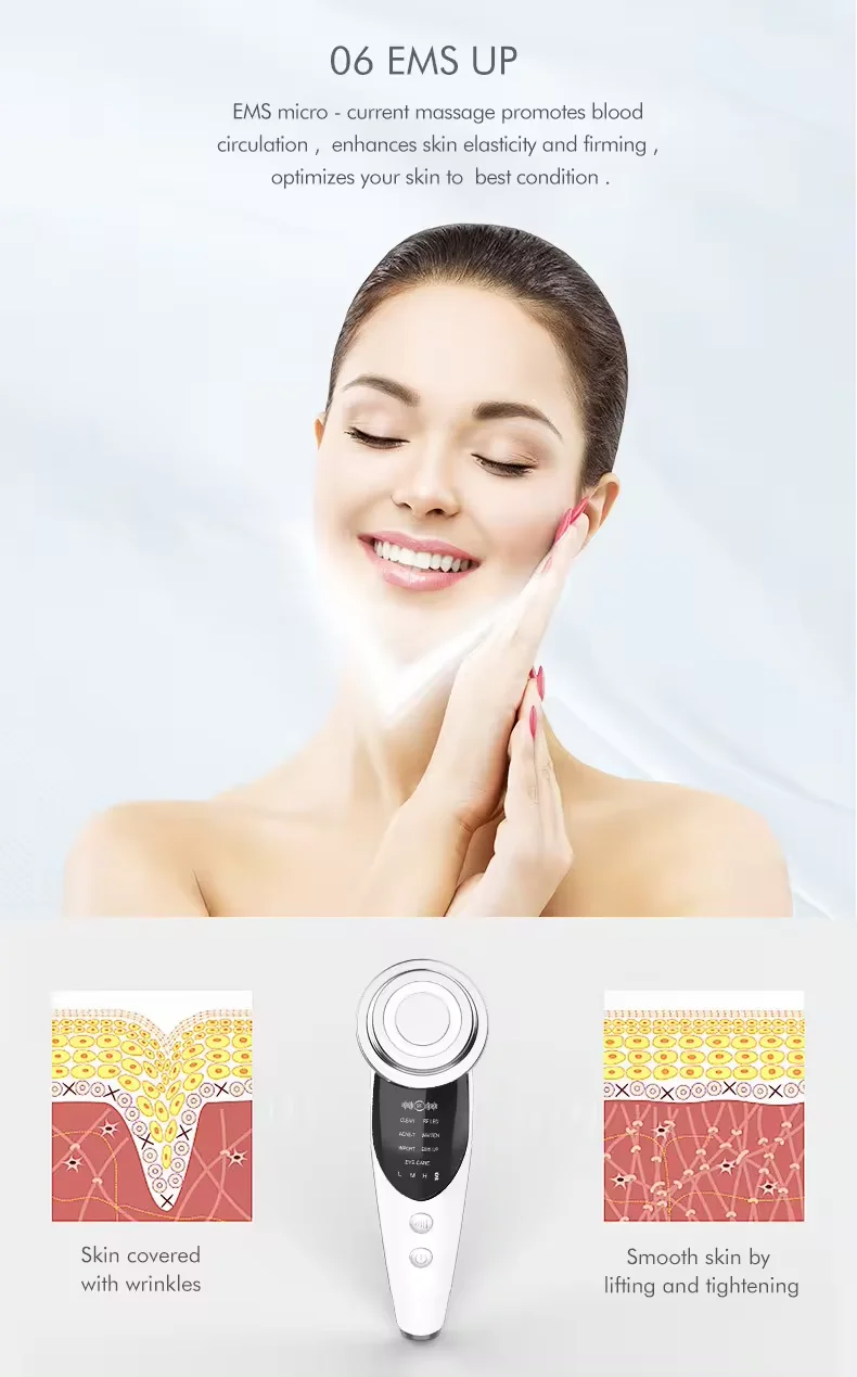 7 в 1 EMS RF светодиодный уход за глазами антивозрастное устройство для омоложения