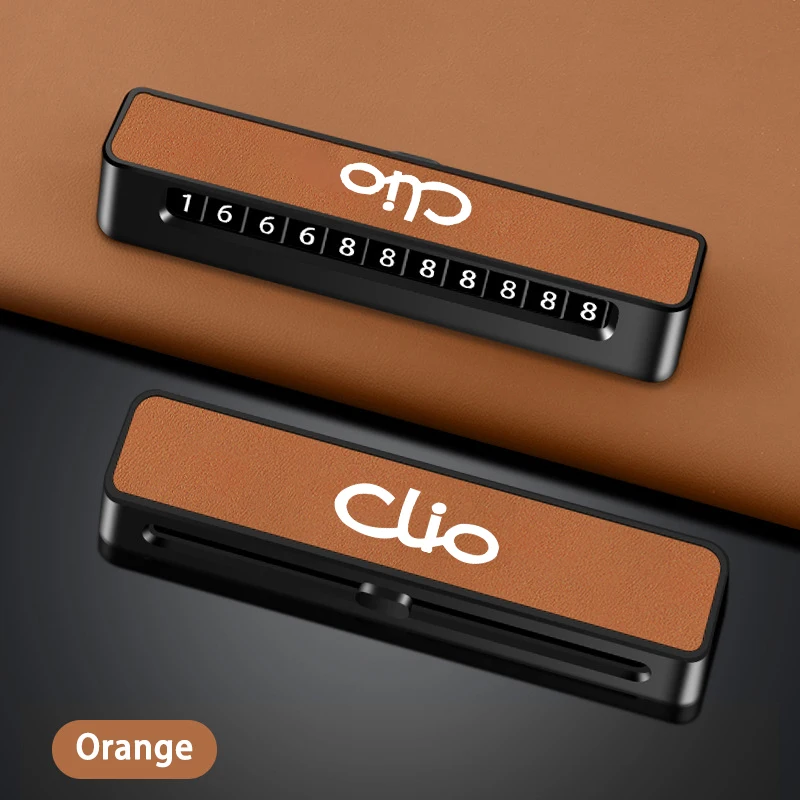 ABS + кожаная автомобильная временная парковочная карта светящаяся с номером