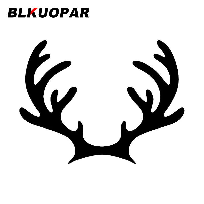 

BLKUOPAR Antlers Car Stickers Waterproof Decal Sunscreen Creative Windshield Motorcycle Trunk Bumper Surfboard Air conditioner