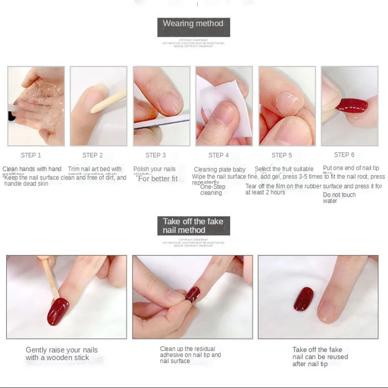24PCS Press on nails White Black Plaid Nail Patch Cute Style Glue Type Removable Short Paragraph Manicure  False Nail Patch TY images - 6