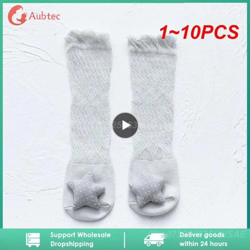 

1-10 шт., детские Нескользящие носки с бантом