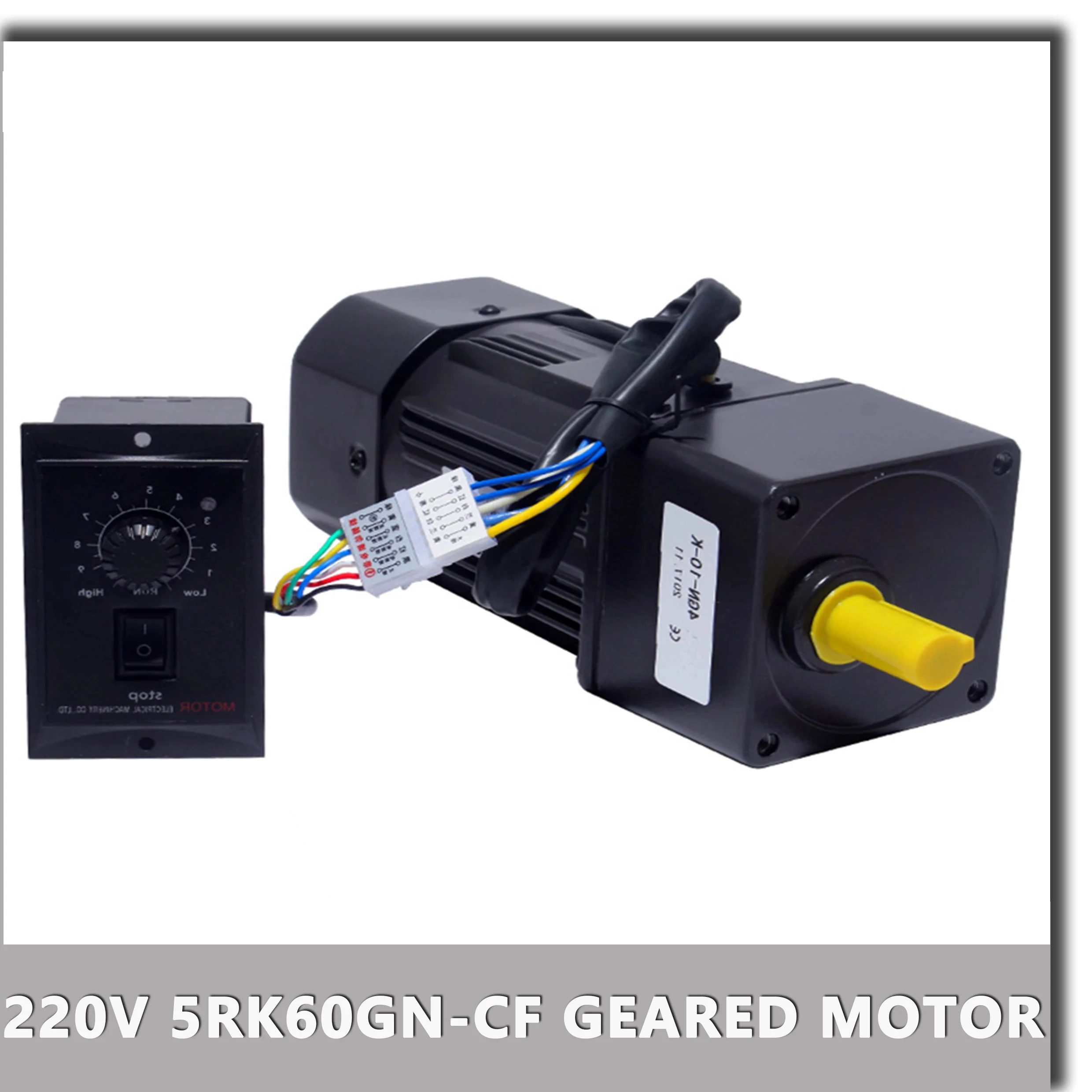 

1:3-1:500 AC Gear Reducer Motor 220V 60W 5RK60GN-CF 450-2.7RPM AC Reversible Geared Variable Speed Motor Controller Reversed