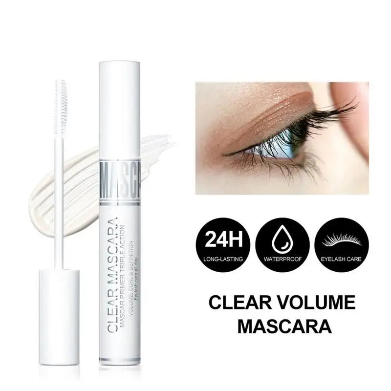 

Mascara Primer For Eyelash Extensions 10ml Waterproof Clear Lash Natural Volume Up Curl Primer Long-Lasting Smudge-Proof Mascara