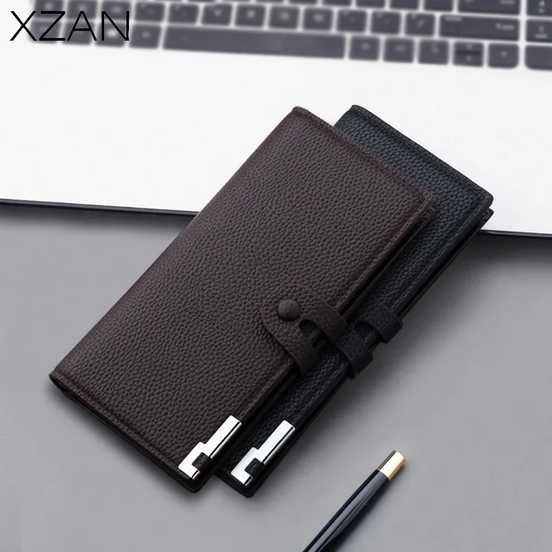 

Fashion Coin Keeper ID Long Wallet Solid Color Hasp Men Purse Multiple Card Slots Clutch Bag bolso mujer Men's ID holders