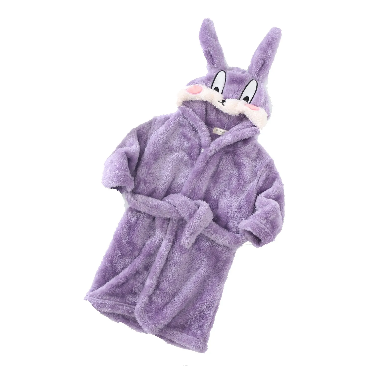 Детские халаты с рисунком кролика новый зимний плюшевый халат для маленьких