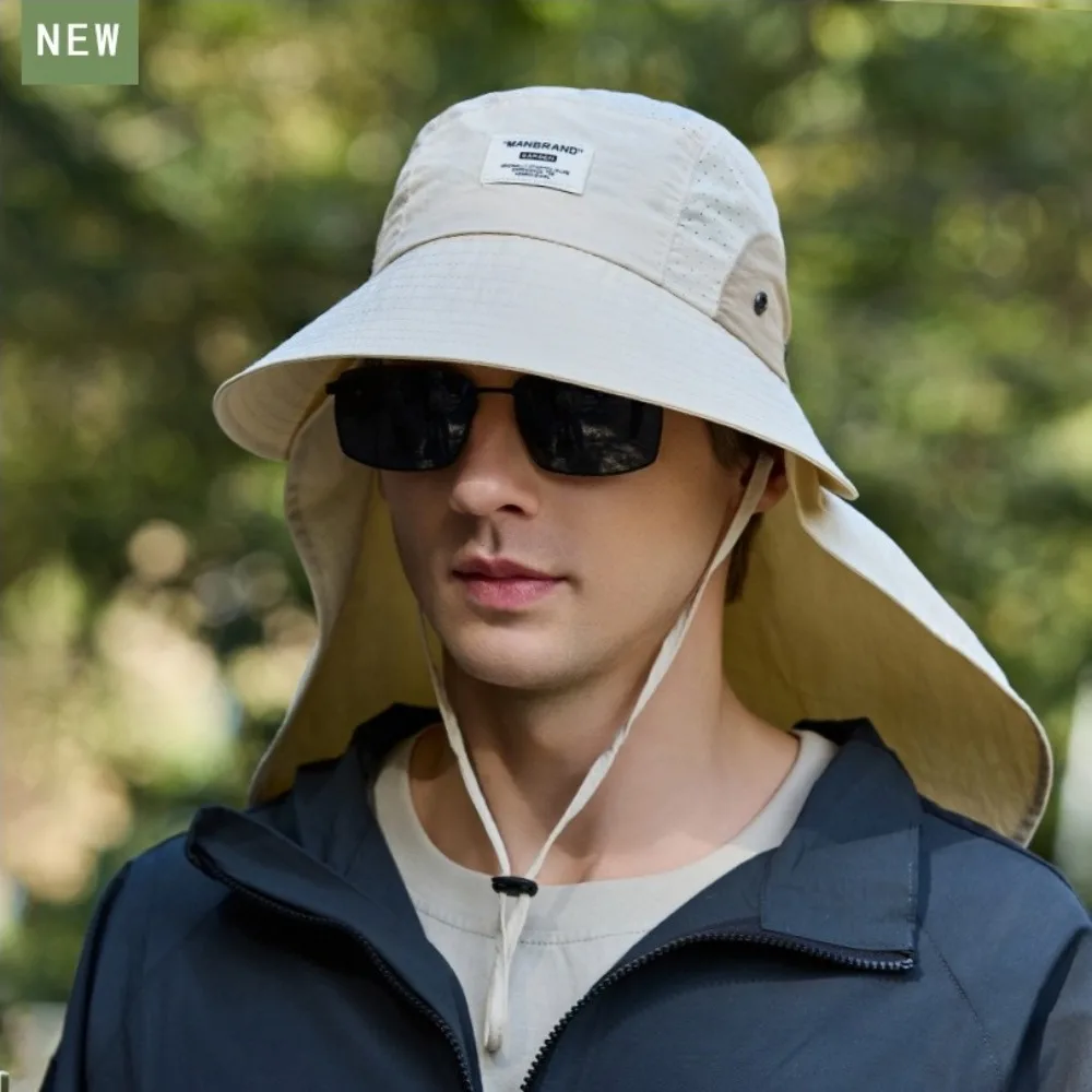 Новая дышащая пляжная кепка с защитой от УФ-лучей шаль для защиты шеи рыбацкая