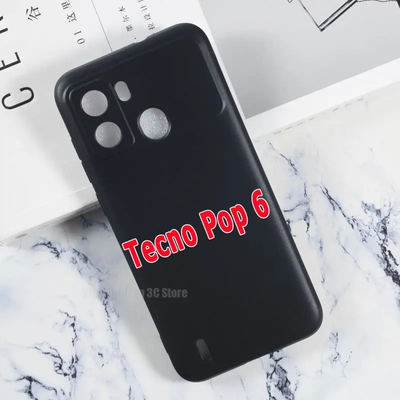 

Anti-knock Full Camera Protection Phone Case For Tecno Pop 6 Gel Pudding Silicon Bumper Case For Tecno Pop6 Soft Black TPU Cover