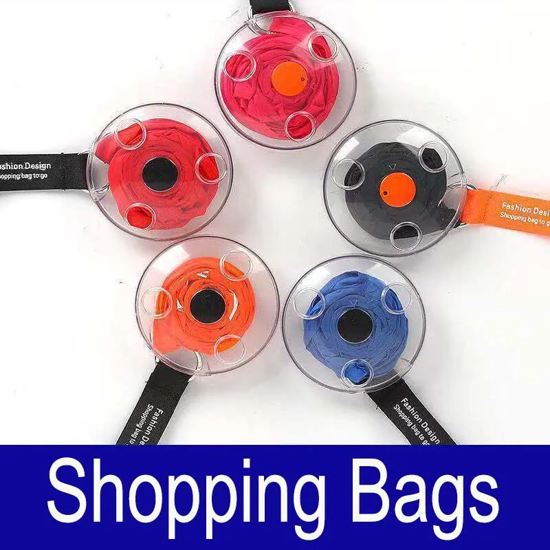 

Folding Shopping Bags Waterproof Recyclable Pouch Supermarket Shopping Bags Solid Color Portable Large Capacity Shrinkable Bag
