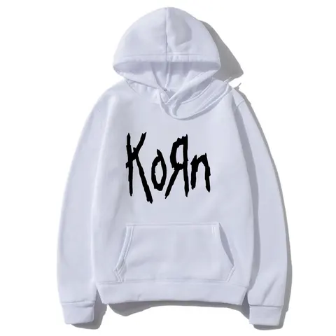 Korn Rock Band Letter Hoodie Men Women Hip Hop Harajuku Hoodies Cotton High Street Sweatshirt Autumn Unisex Sweatshirts