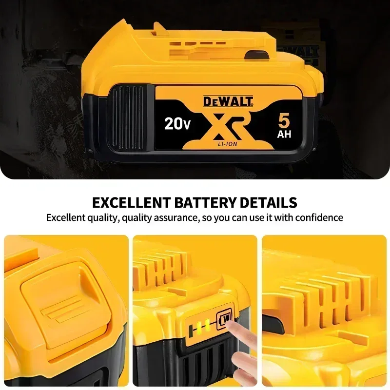 Литиевый аккумулятор DEWALT DCB200 20 В 6 Ач для Dewalt DCB184 DCB182 DCB180 DCB181 DCB206