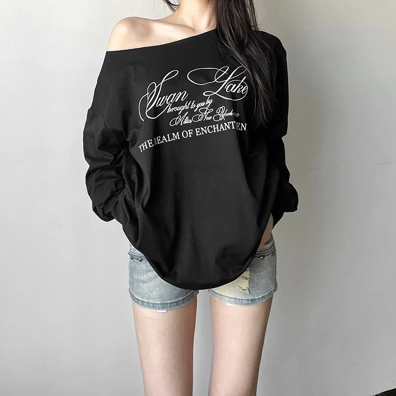 Женская футболка с открытыми плечами Y2k