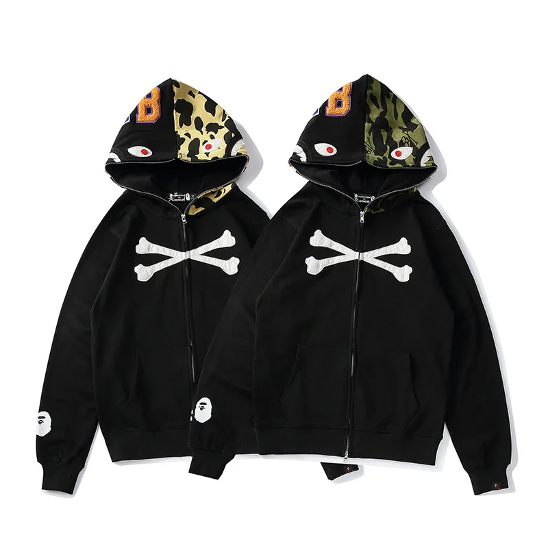 

Камуфляжный кардиган с капюшоном Bape для мужчин и женщин