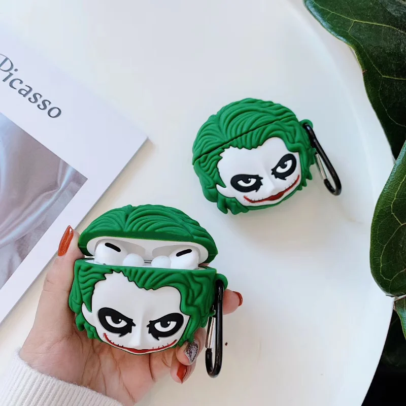 

Cartoon Joker Silicone Case for AirPods Pro2 Airpod Pro 1 2 3 Bluetooth Earbuds Charging Box Protective Earphone Case Cover