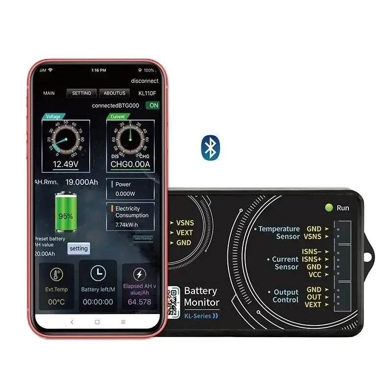 Фото KL110F Высокоточный Bluetooth-счетчик кулонов, детектор фосфатной емкости №3