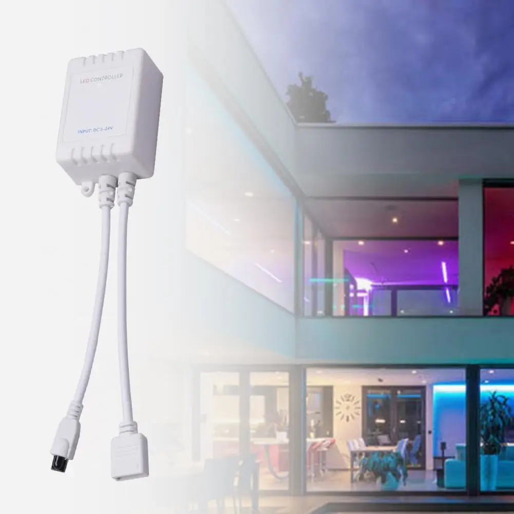 

DC 5V-24V RGB LED Strip Light Lamp Smart Controller with 24-Key Remote Control Stable ABS LED Light Controller for Wedding