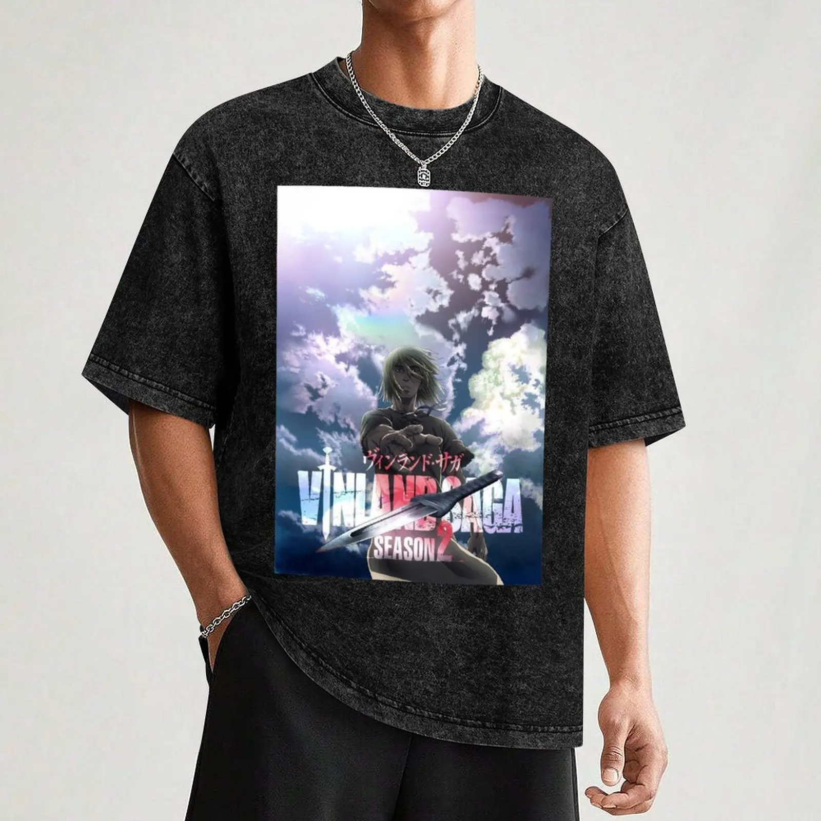 Футболка Vinland Saga-сезон 2 летние топы футболки с фигурками аниме рубашки большого