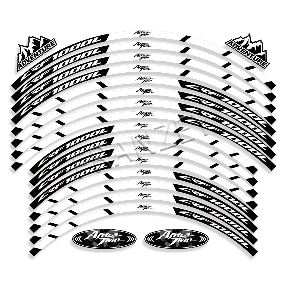 

Светоотражающие аксессуары для мотоциклов HONDA CRF1000L Africa Twin crf 1000 l, наклейка на колесо внутри ступицы, наклейки, обод, полосатая лента