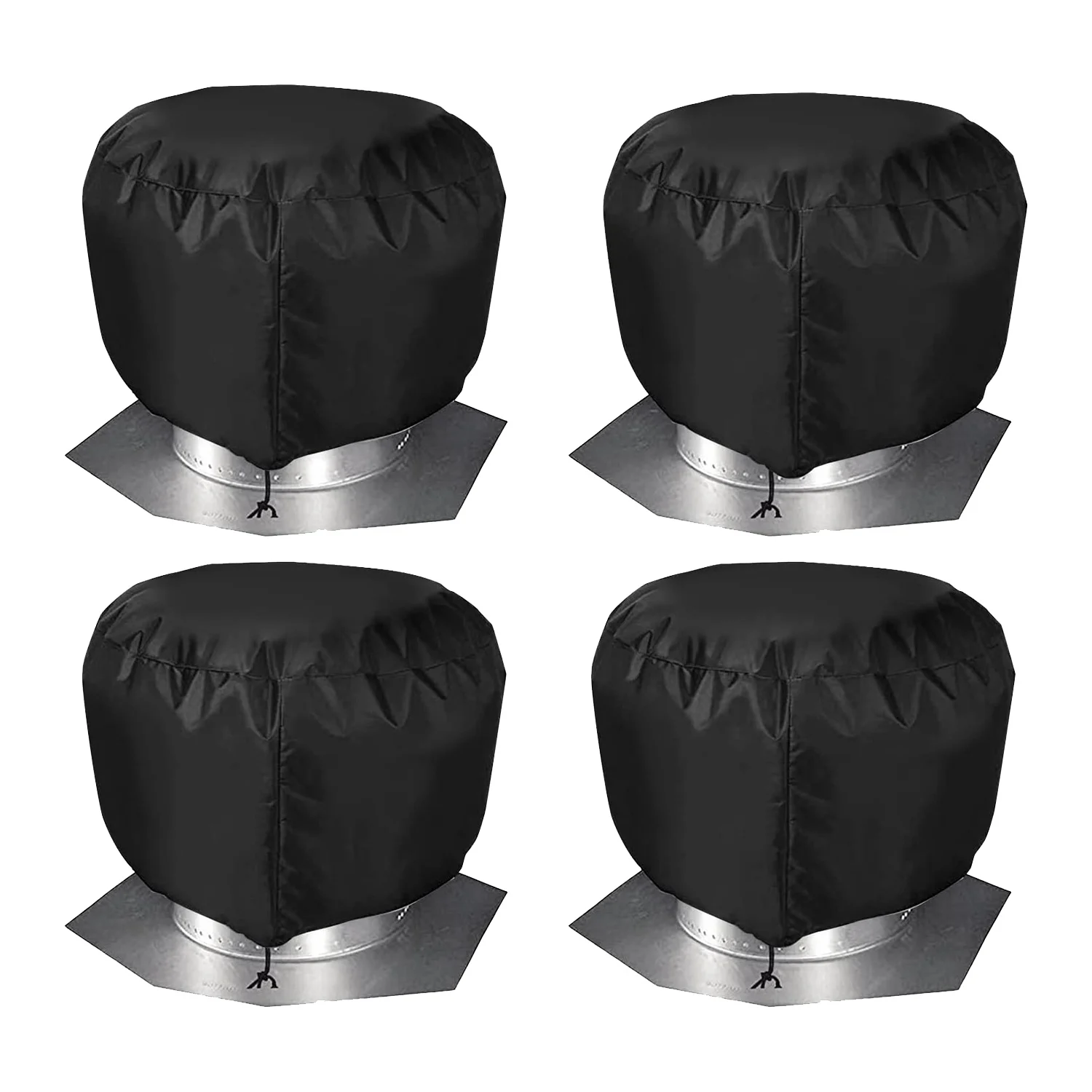 

4Pcs Roof Vent Cover House Roof Turbine Hoods Shield Canvas 20Inch X 20Inch