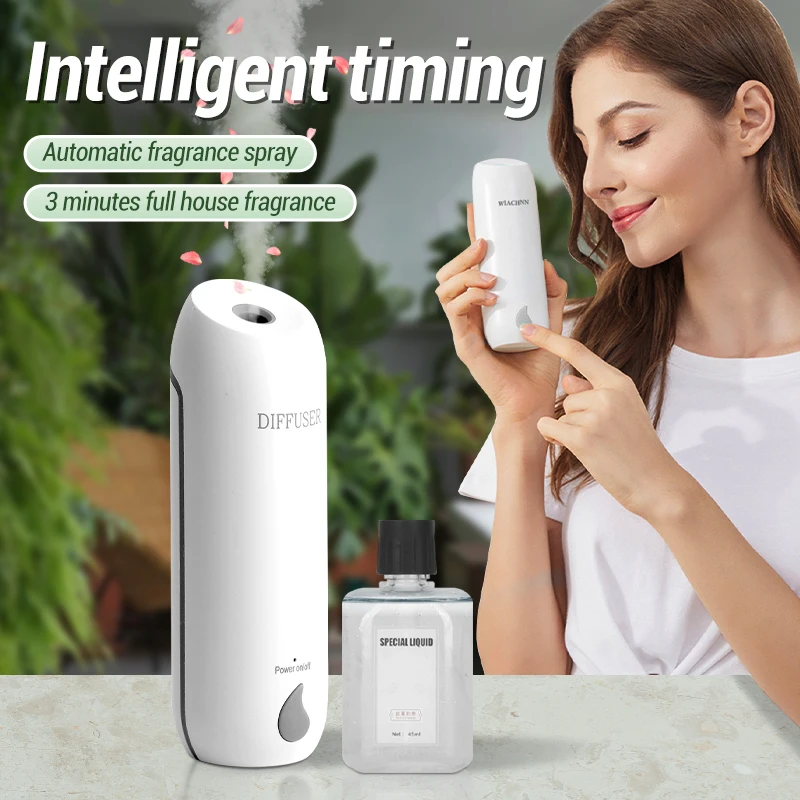 Intelligent Aroma Diffuser Timed Perfume Machine Mini Air Freshener Essential Oil Diffuser Wall Mount Humidifier Home Toilet