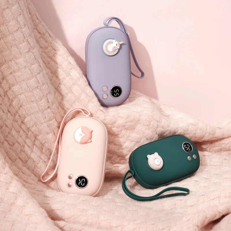 

Charging Hand Warmer Usb Cute Cartoon Digital Display Warm Baby Two-in-one Cross-border New Winter Creative Gift Warmer New Mini