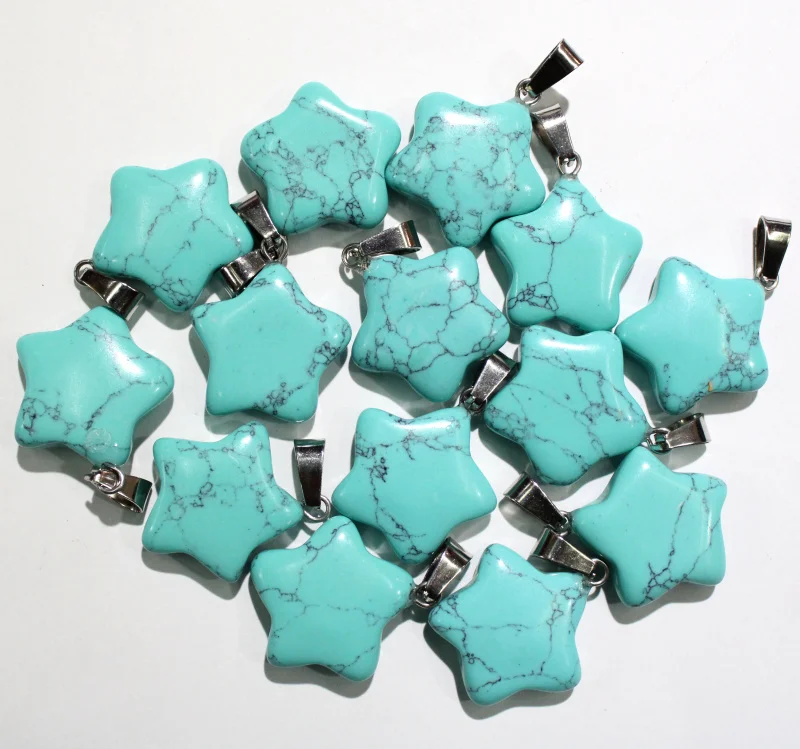 

Оптовая продажа 24 шт натуральный камень пентант Шарм-Звезда Ожерелье Подвески для изготовления ювелирных изделий серьги аксессуары оптом