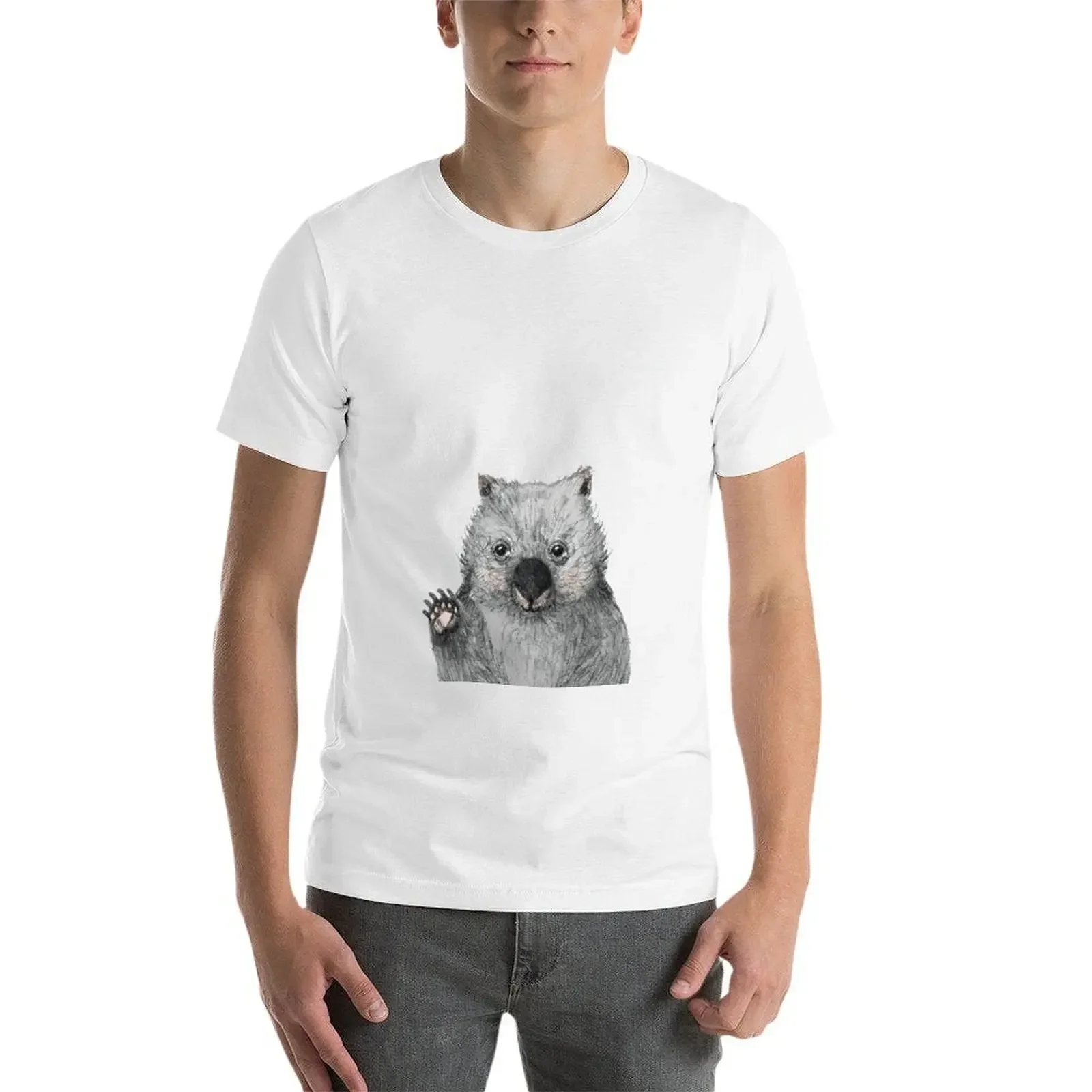 Футболка Wombat мешковатые рубашки футболка с рисунком винтажные футболки рэпера