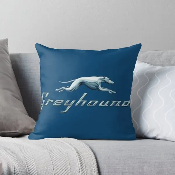 

Greyhound Blue Bus Logo Printing Throw Pillow Cover Decorative Bed Sofa Waist Comfort Home Wedding Fashion Pillows not include