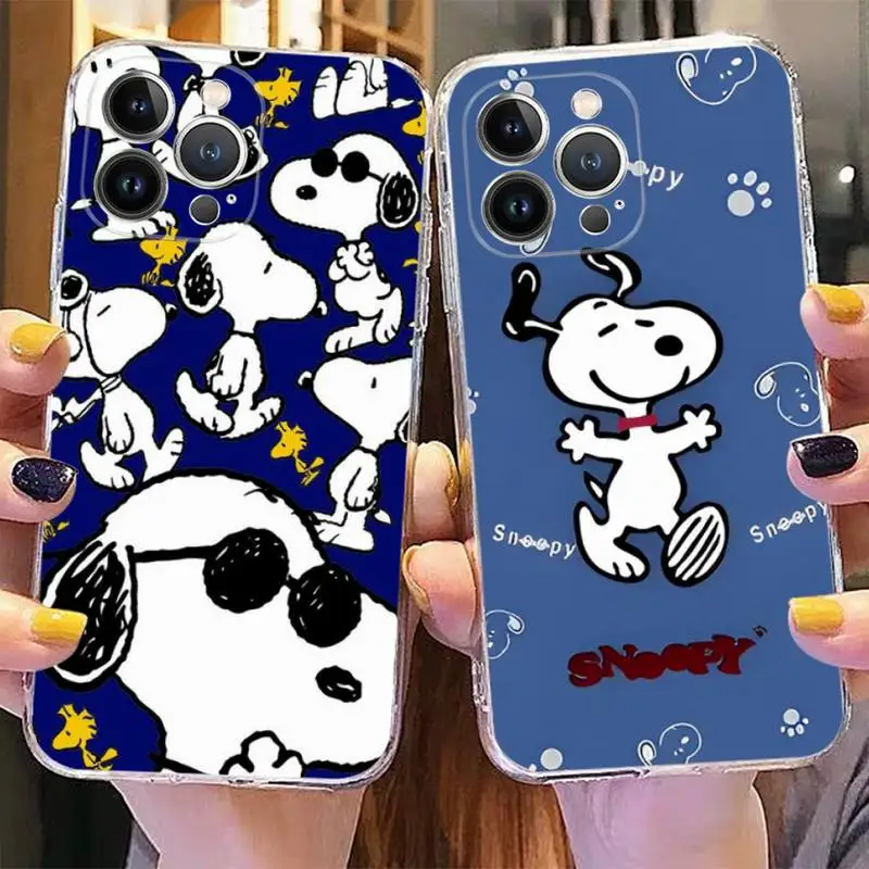 

BANDAI Snoopy Phone Case for iPhone 11 12 13 mini pro XS MAX 8 7 6 6S Plus X 5S SE 2020 XR case