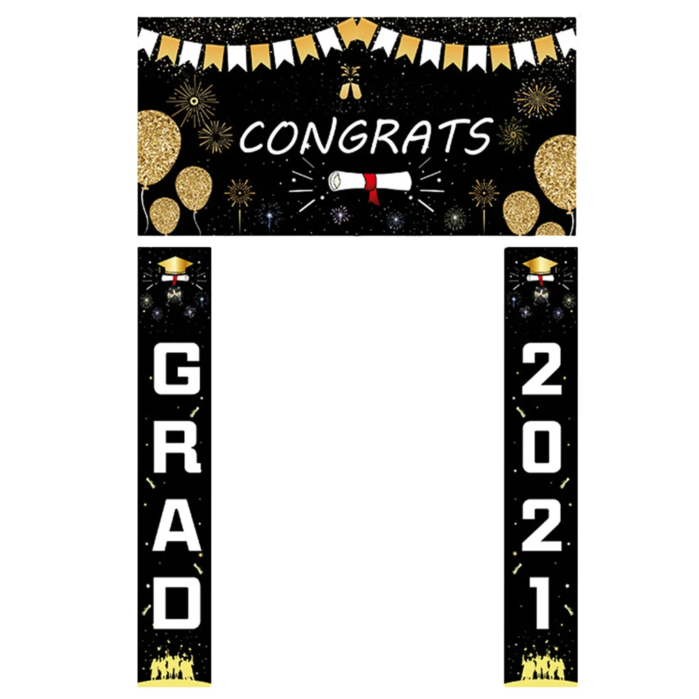 

1 Set Practical Exquisite Durable Porch Curtains Door Curtains Party Couplets for Graduation