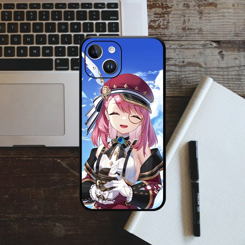 Ударопрочный чехол Charlotte Genshin с пневматическим рисунком для IPhone 15 14 13 12 11 Pro Max Mini