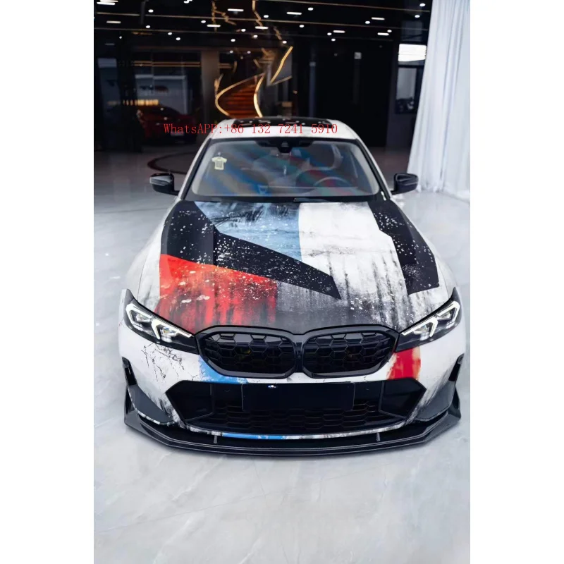 Фото Новый продукт Hongsheng Produ для BMW 3 серии G20/G22+ (2023+) – передний спойлер, задний диффузор, боковые пороги, высококачественный обвес из сухого карбона. №2