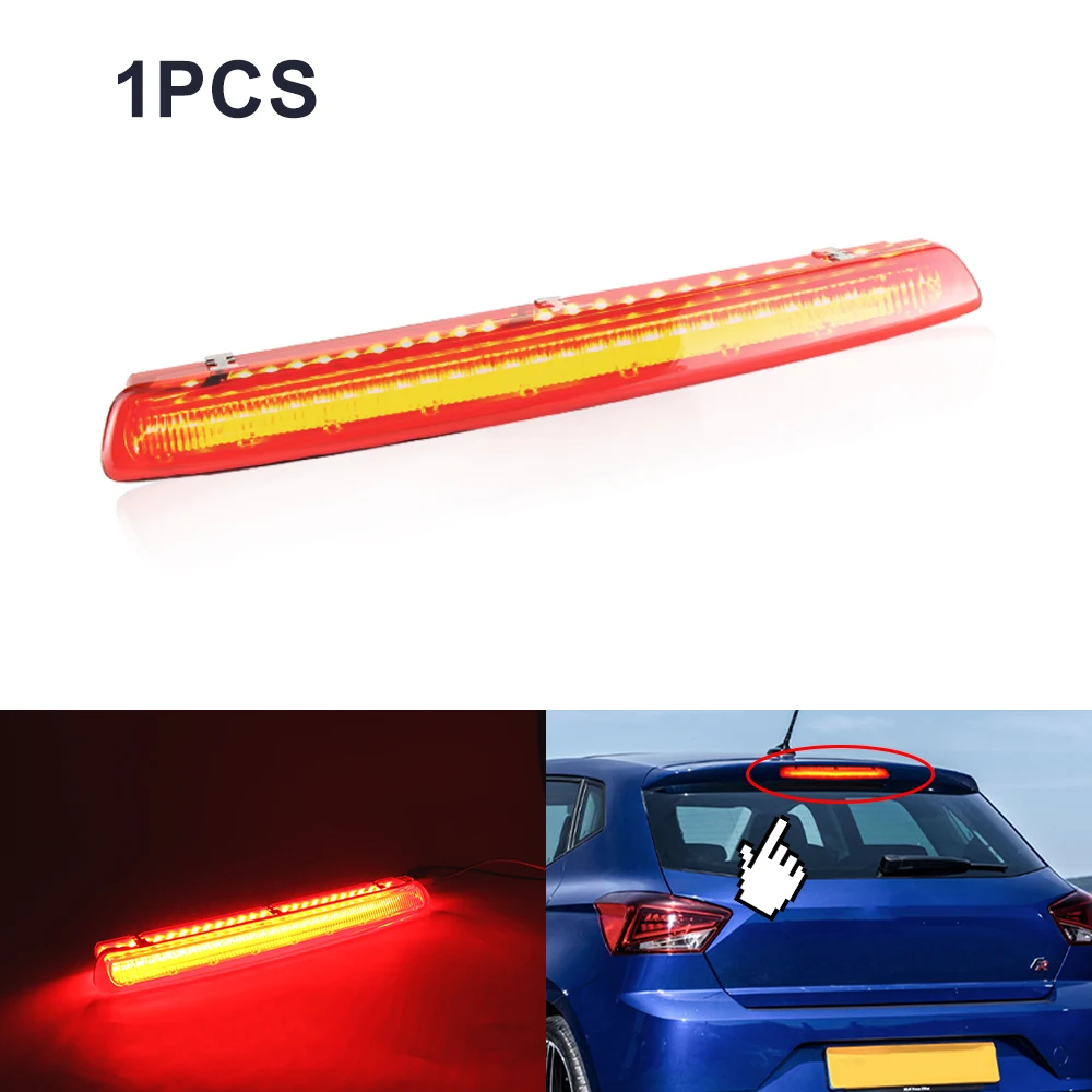 

Красный, черный объектив, задний 3-й светодиодный стоп-сигнал высокого уровня для Seat Ibiza IV (6J5,6P1),Leon (1P1) OEM: 6J0945097B, аксессуары