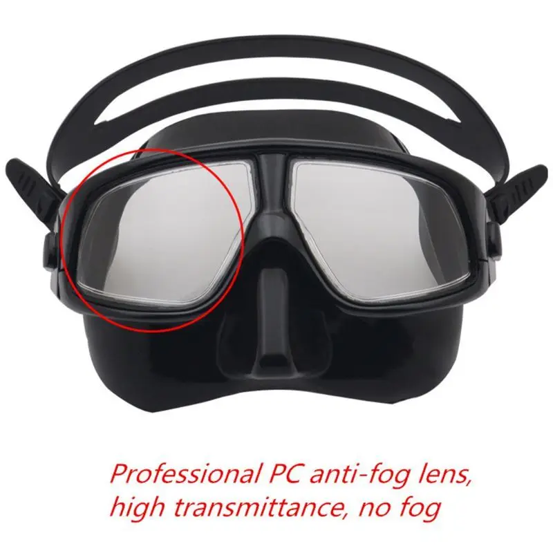 

Маска для подводного плавания, водонепроницаемые Силиконовые противотуманные очки для дайвинга, незаводского плавания, спасения с аквалан...