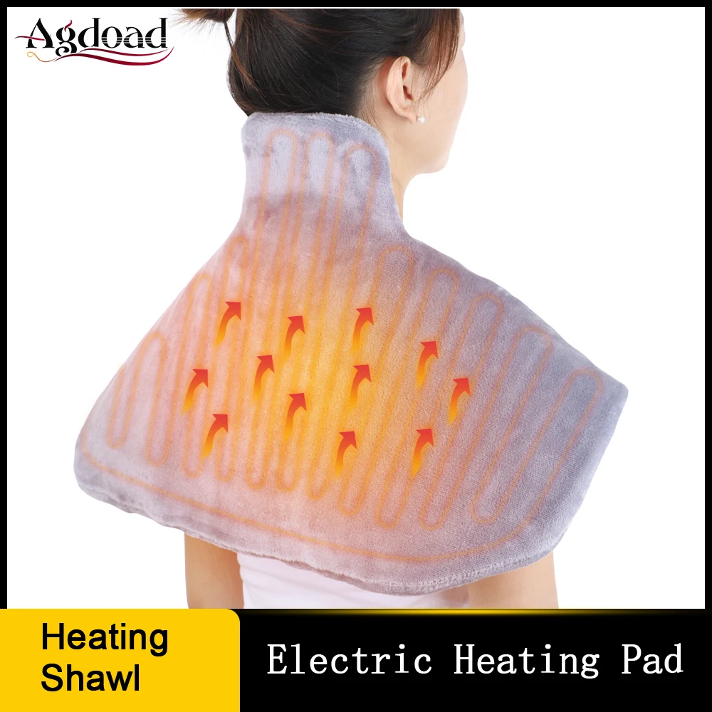 

Electric Heating Pad Warmer Heated for Shoulder Neck Back Spine Leg Pain Relief Winter Warmer Shawl Wrap Pain Relief Tools