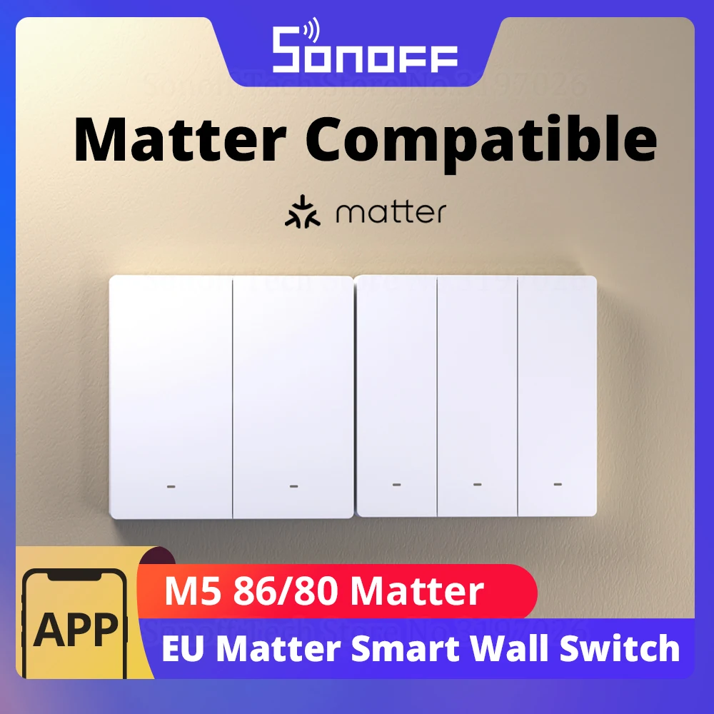 Голосовое управление SONOFFF M5 EU Matter Smart Wall Switch ESP32