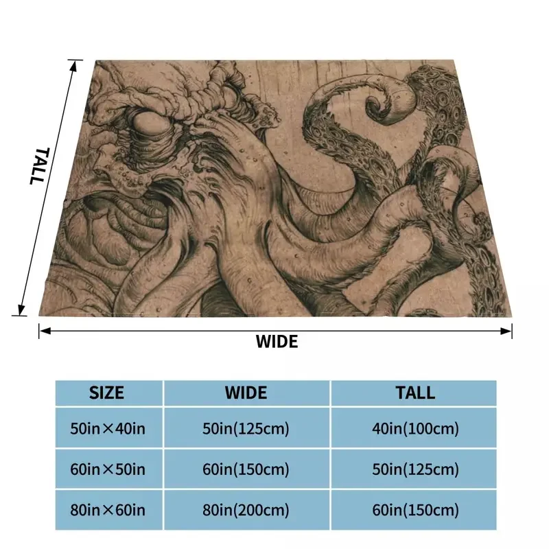 Фланелевое Одеяло Cthulhu в стиле ужасов смерти супертеплые покрывала виде монстра